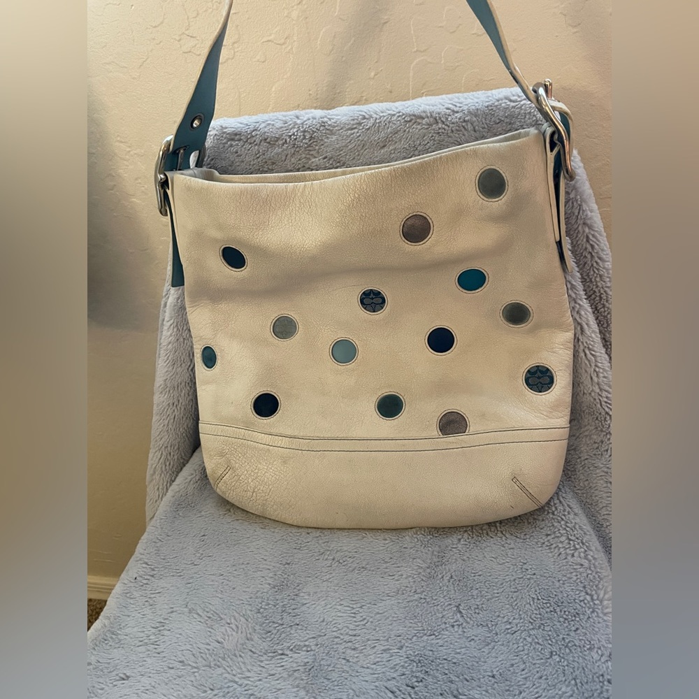(RARE) polka dot Coach hobo shoulderbag